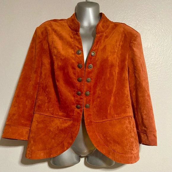 Roz & Ali Jackets & Blazers - Roz & Ali Terracotta Blazer